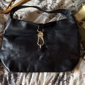 Dooney & Bourke Black Pebbled Leather Hobo